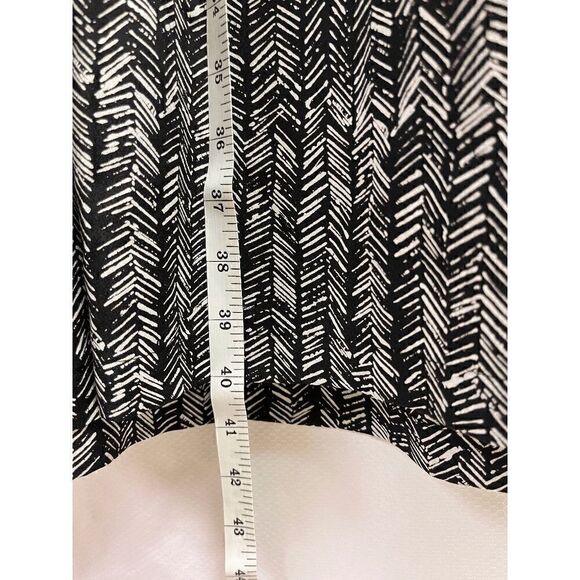 Loft Womens Lined Sleeveless Spaghetti Midi Dress Size S Black Aztec Pattern 100 - Picture 5 of 12